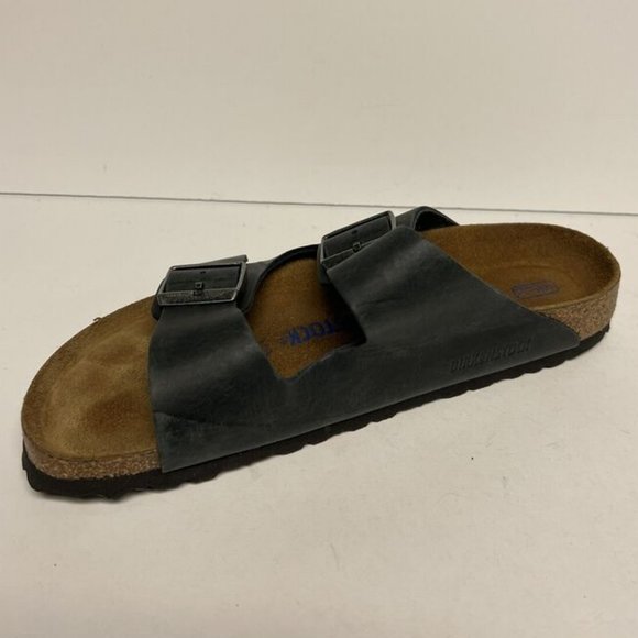 Birkenstock Women's Arizona Leather Dark Grey Sandals, Size US 10 Narrow, EUR 41 - Picture 1 of 5